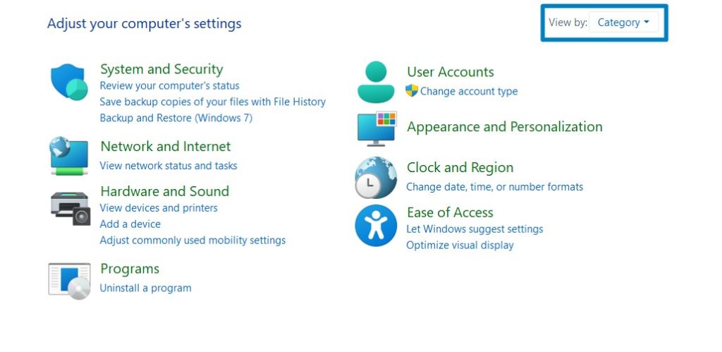How to Enable Windows PowerShell 2.0 in Windows 11? 1 Category View