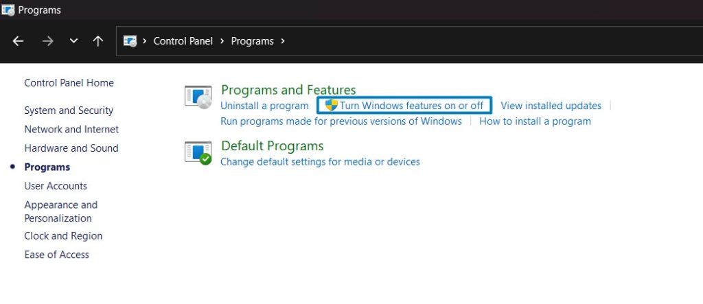 How to Enable Windows PowerShell 2.0 in Windows 11? 3 Turn Windows Features on or off