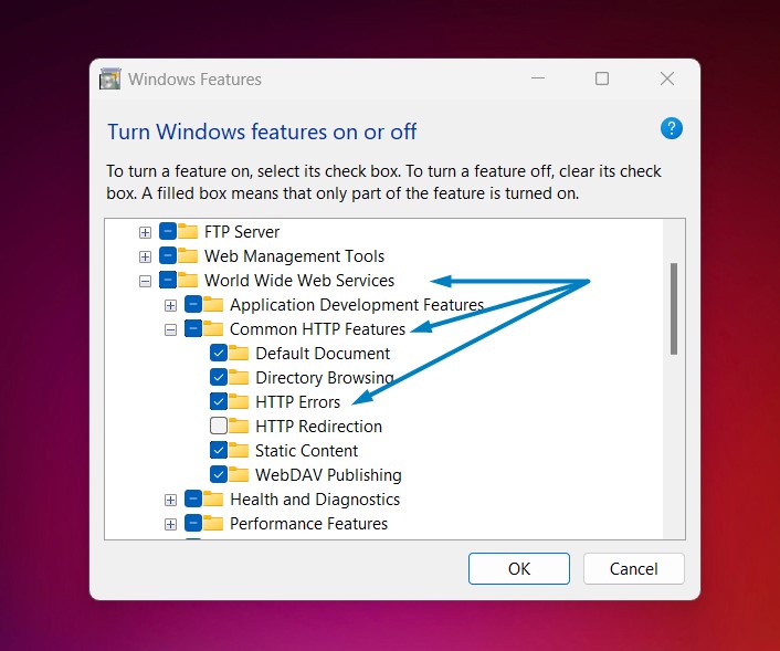 How to Enable HTTP Errors Service IIS in Windows 11 7 HTTP Errors Service Windows 11