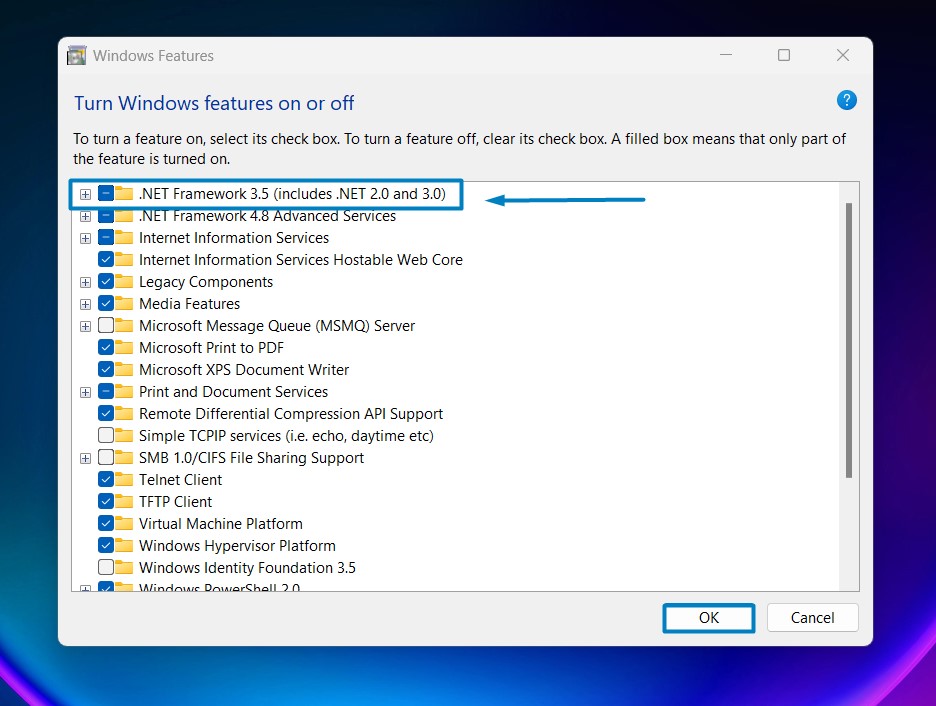 How to Enable .NET 3.5 Framework in Windows 11? 4 Enable .NET Framework 3.5 in Windows 11