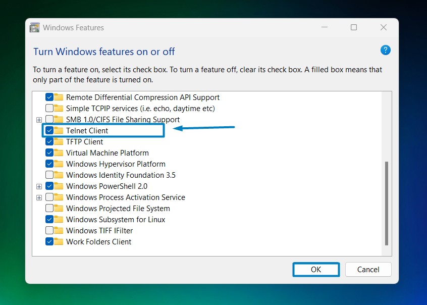 How to Enable Telnet Client in Windows 11? 1 How to Enable Telnet Client in Windows 11