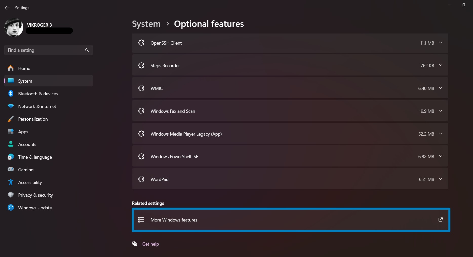 More Windows Features