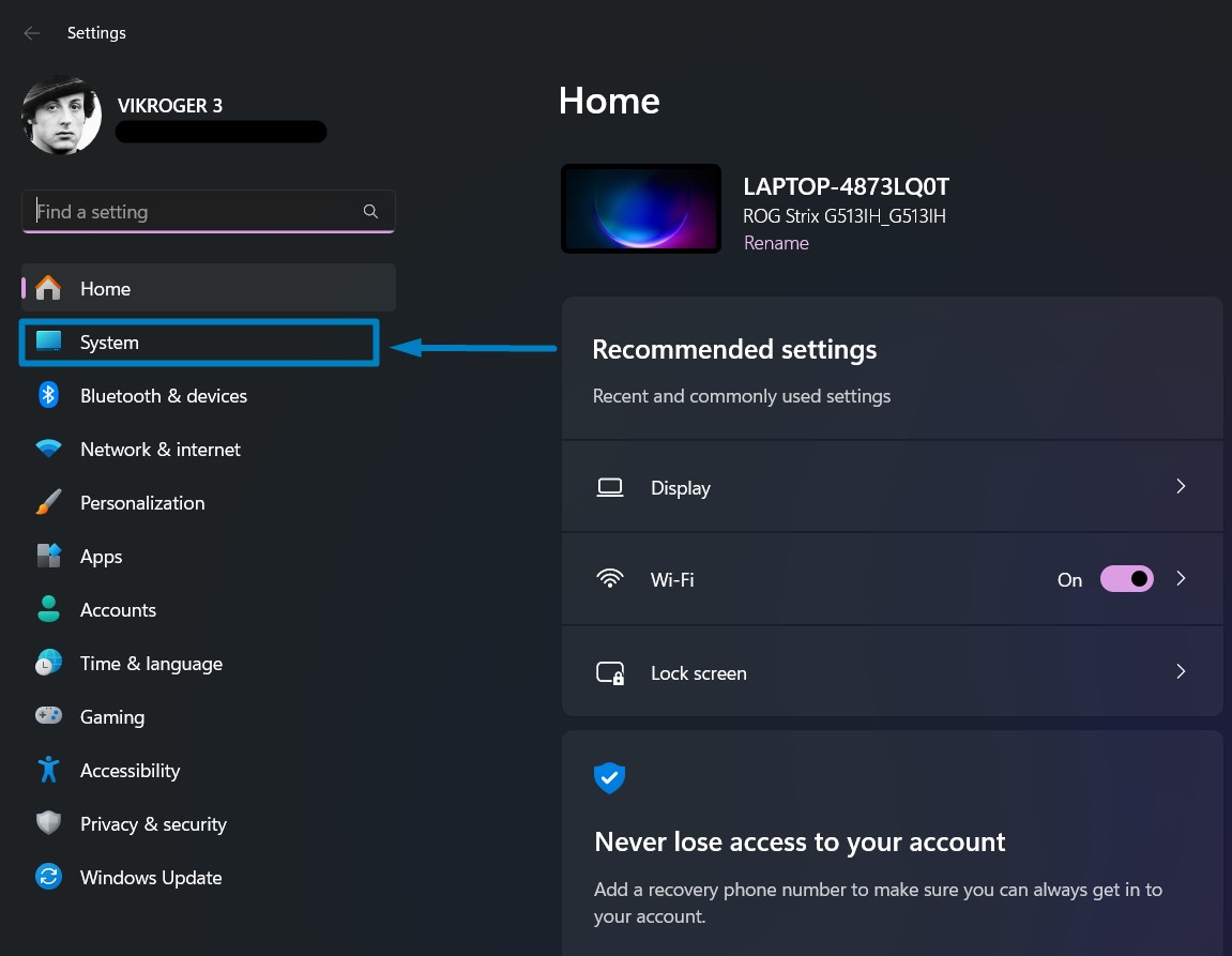 Windows Settings