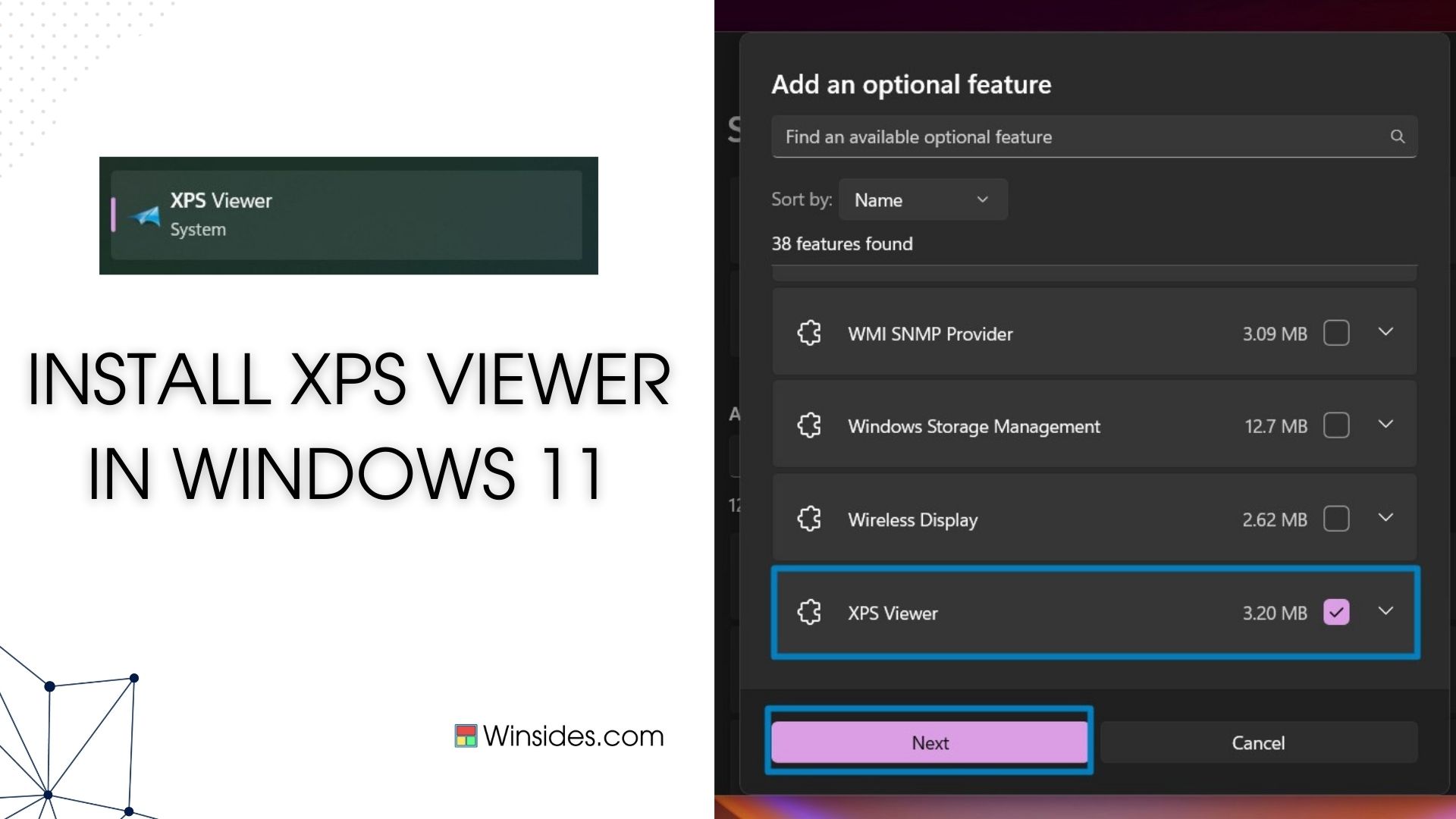 Install XPS Viewer in Windows 11