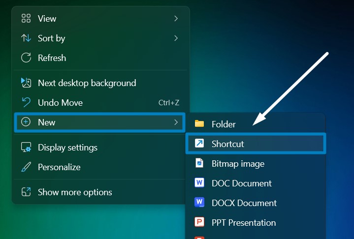 Create Shutdown Shortcut Button Windows 11 1 New Shortcut