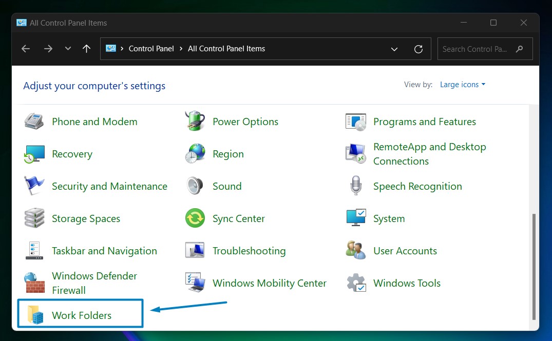 How to Enable Work Folders Client in Windows 11 8 Work Folders