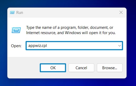 Enable SMB 1.0/CIFS File Sharing Support in Windows 11 8 appwiz.cpl