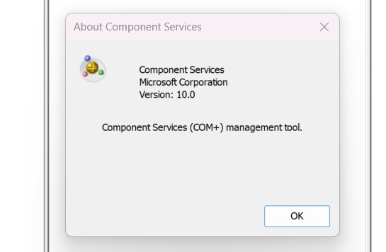 Create Component Services Management Shortcut in Windows 11 9 Component Services management Tool Version