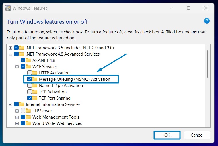 How to Enable Message Queuing (MSMQ) Activation in Windows 11? 4 Enable MSMQ Activation in Windows 11