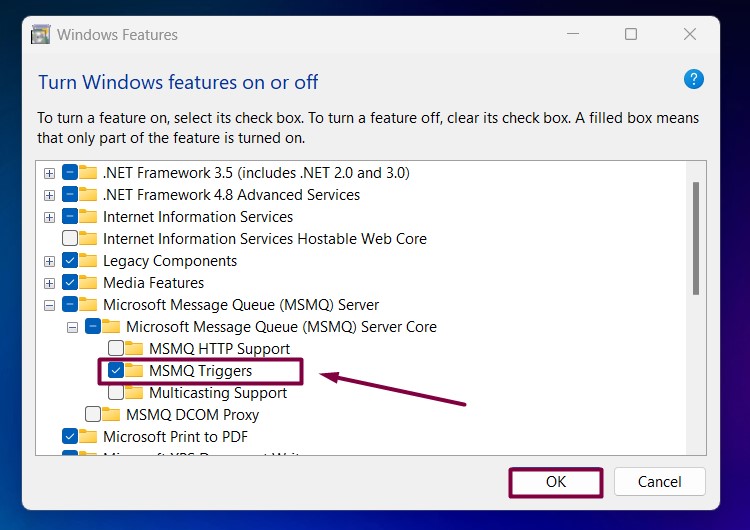 How to Enable MSMQ Triggers in Windows 11? 4 Enable MSMQ Triggers in Windows 11
