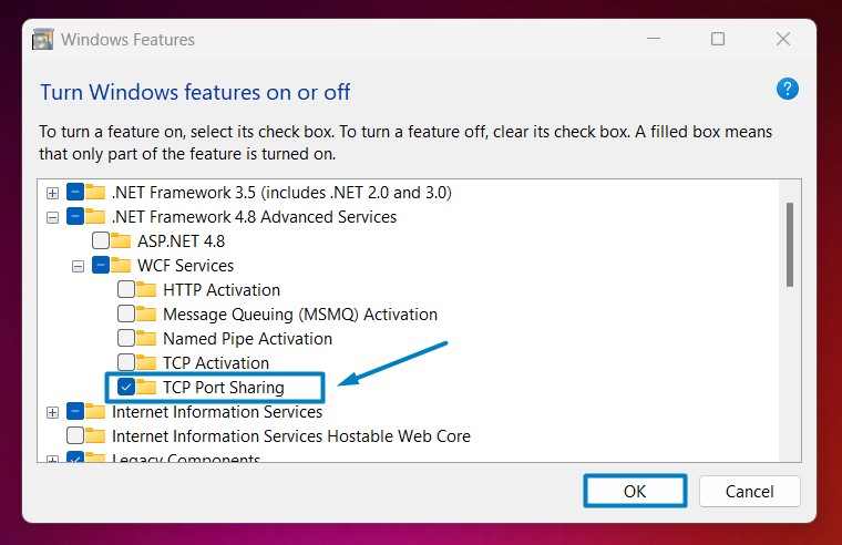How to Enable TCP Port Sharing in Windows 11? 4 Enable TCP Port Sharing in Windows 11