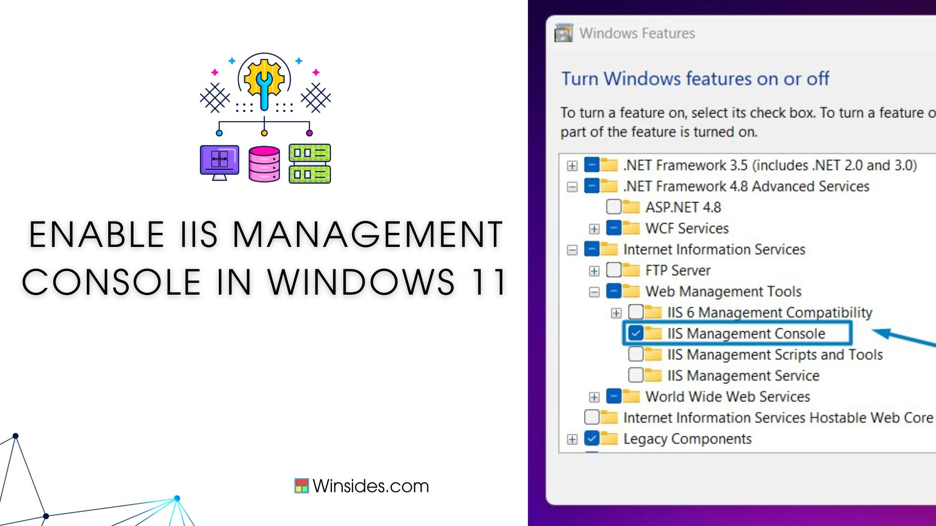 How to Enable IIS Management Console in Windows 11?