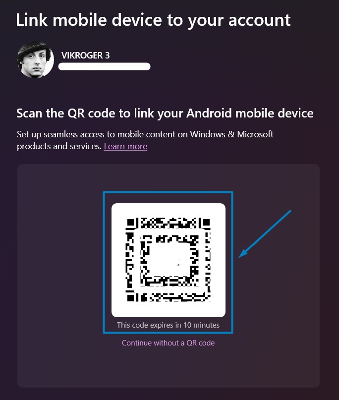 Use Smartphone Camera as Webcam for Apps in Windows 11 7 Scan the QR Code to connect to link your Android Mobile Device