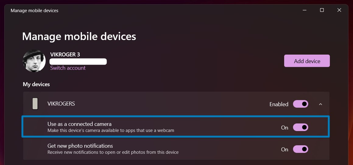Use Smartphone Camera as Webcam for Apps in Windows 11 12 Use as a connected camera