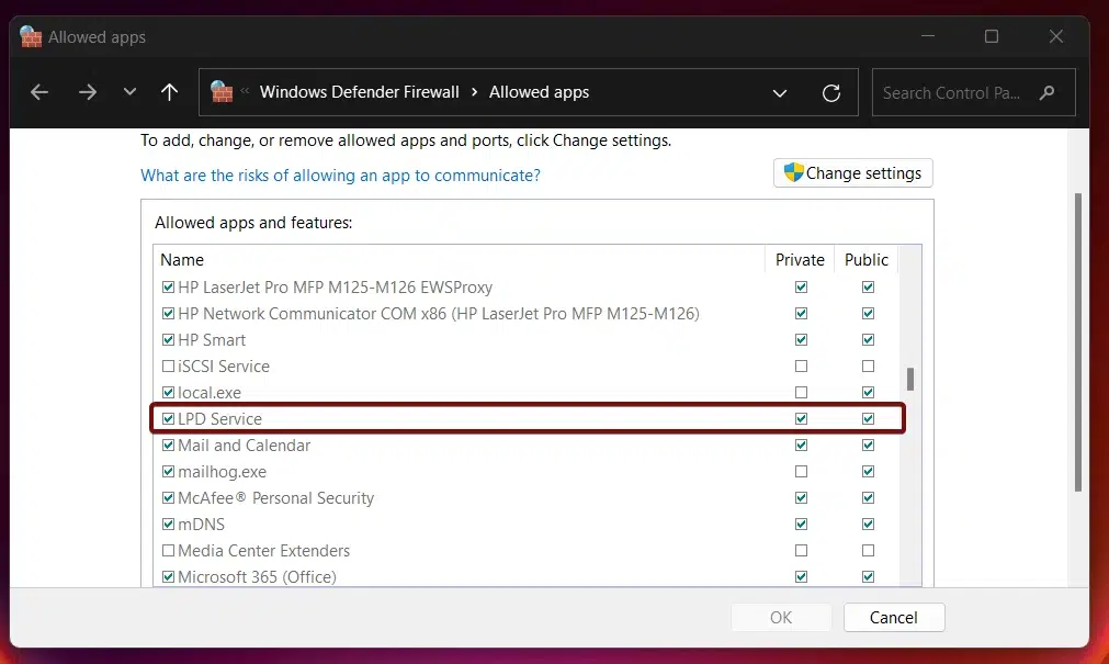 Can I Enable LPD Print Service in Windows 11? Simple Steps 1 Allow LPD Service through Firewall