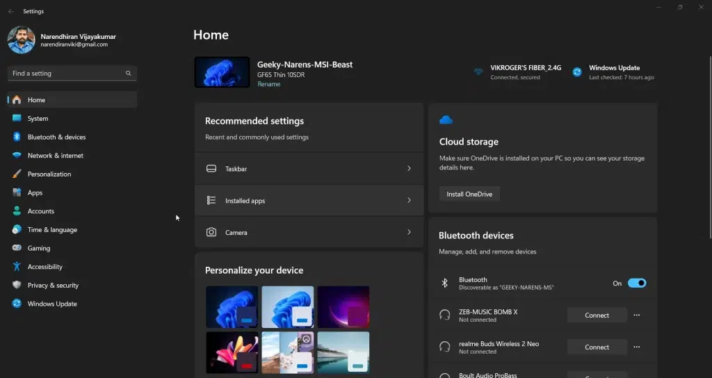 Windows 11 Settings App Windows 11 Settings App