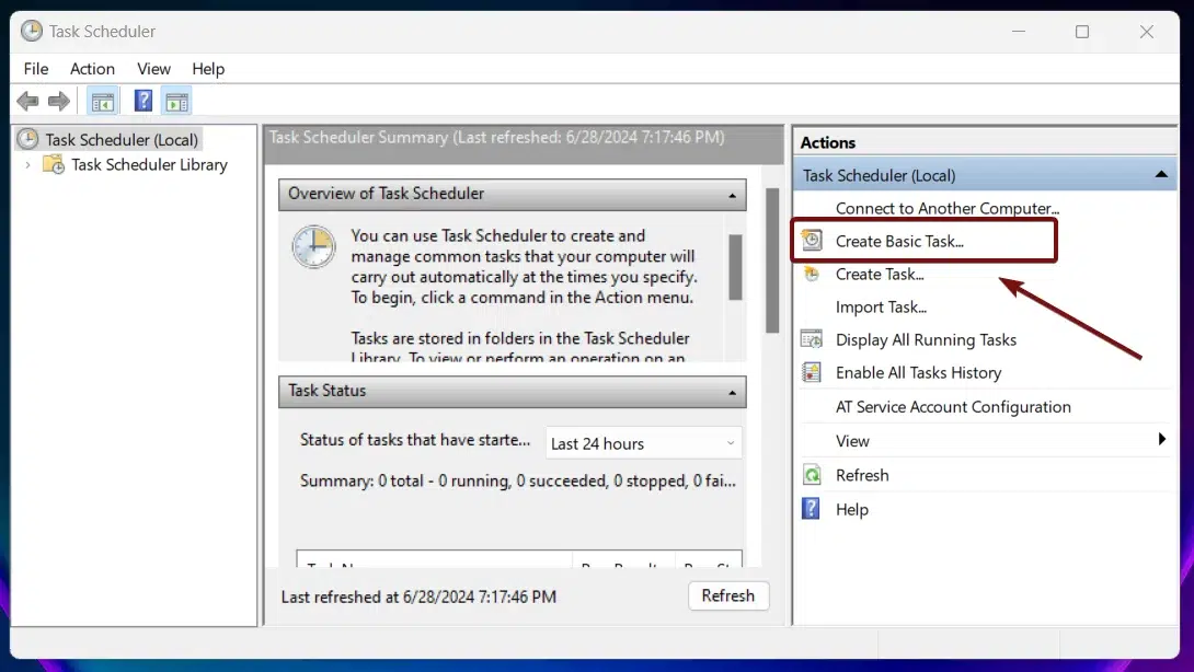 Create Basic Task Create Basic Task
