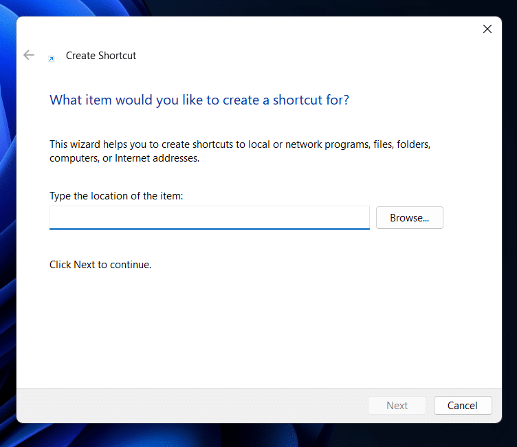 Create a Calculator Shortcut on the Windows 11 Desktop in Seconds! 3 Create Shortcut Wizard