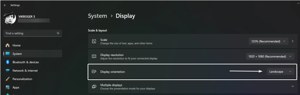 Display Orientation Display Orientation