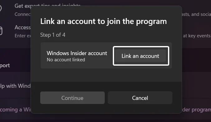 Link an Account Link an Account