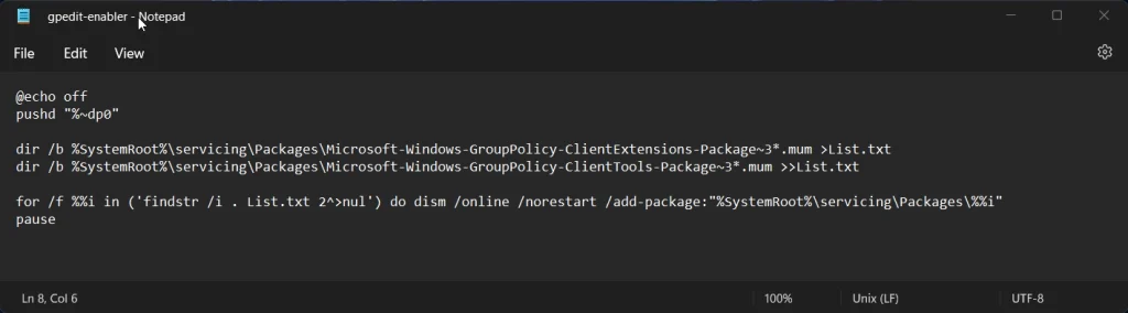 Copy and Pasting the Batch Code Copy and Pasting the Batch Code