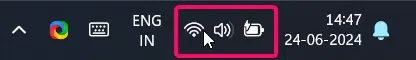 Right Side of the Taskbar Right Side of the Taskbar