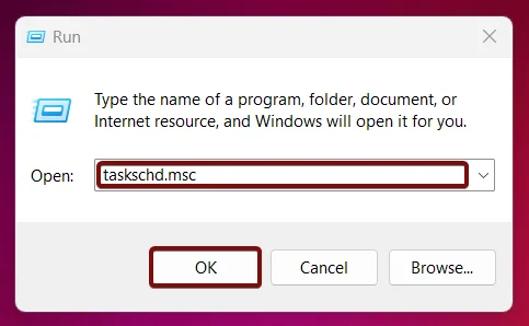 Open Task Scheduler Open Task Scheduler