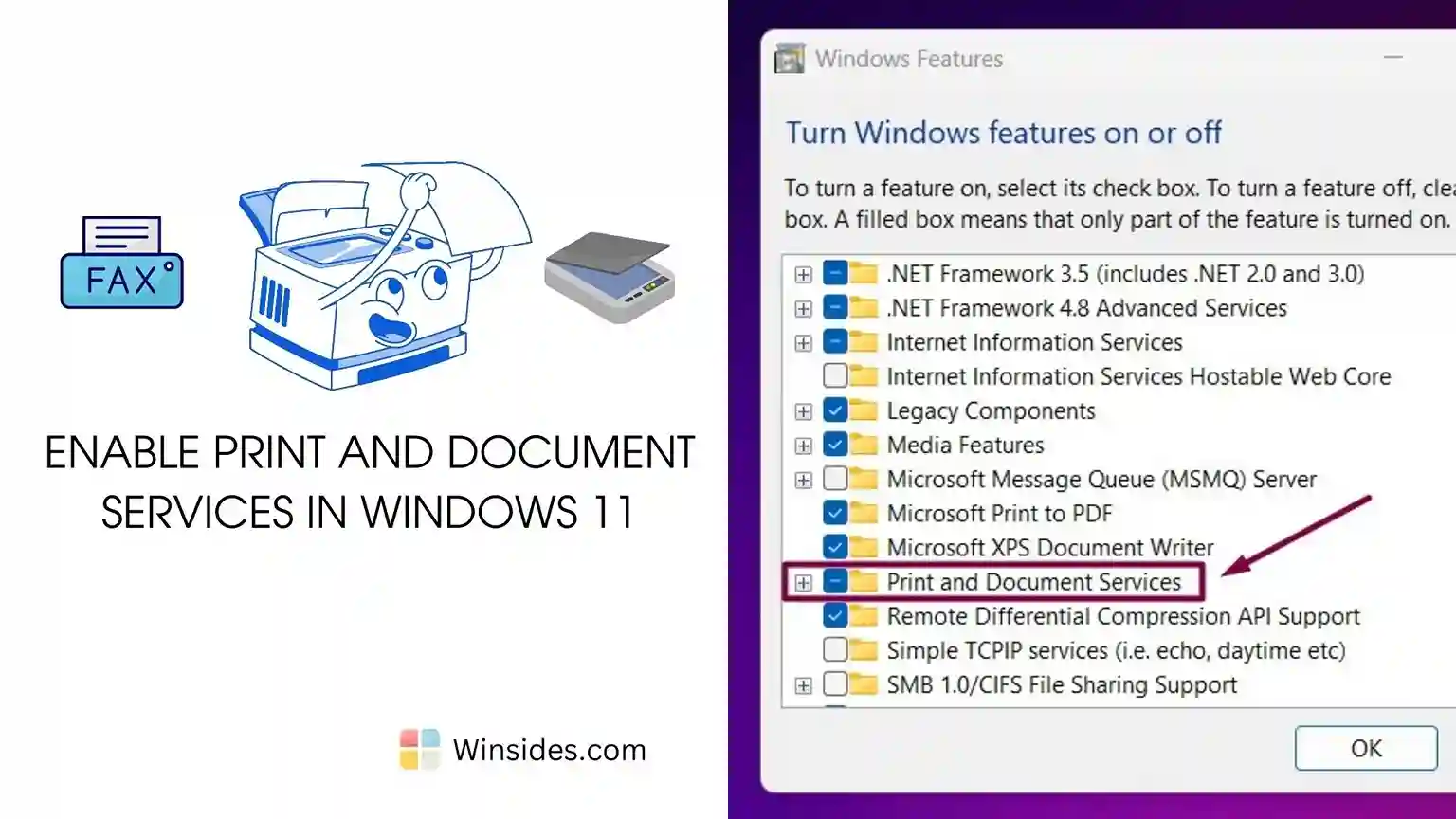 Print and Document Services Windows 11