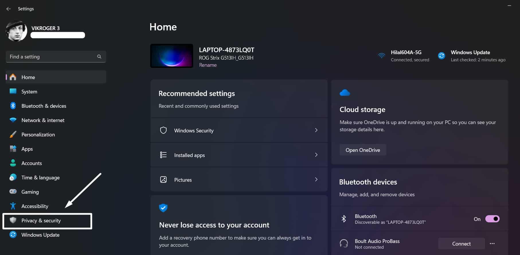 Privacy and Security Privacy and Security