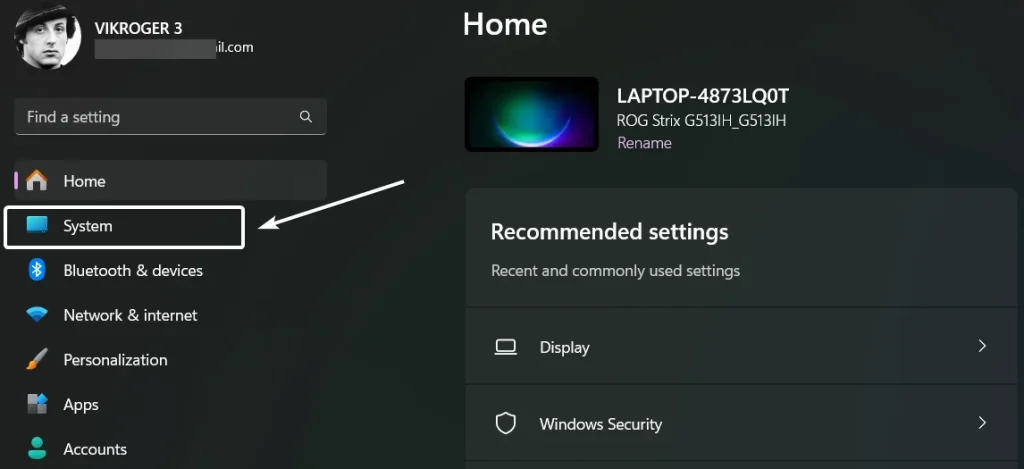 System Settings System Settings