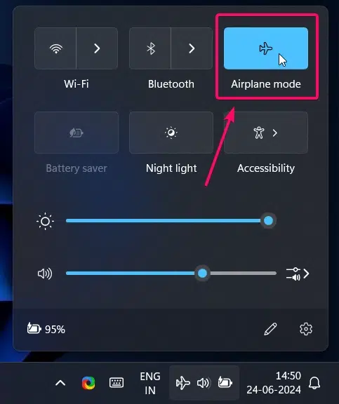Enable Airplane Mode in Windows 11 Enable Airplane Mode in Windows 11