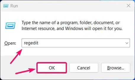 Open Regedit using Run Window Open Regedit using Run Window