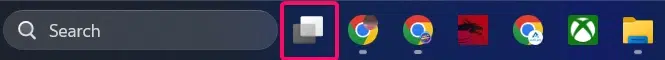 Task View Enabled in the Taskbar Enable Task View in Windows 11