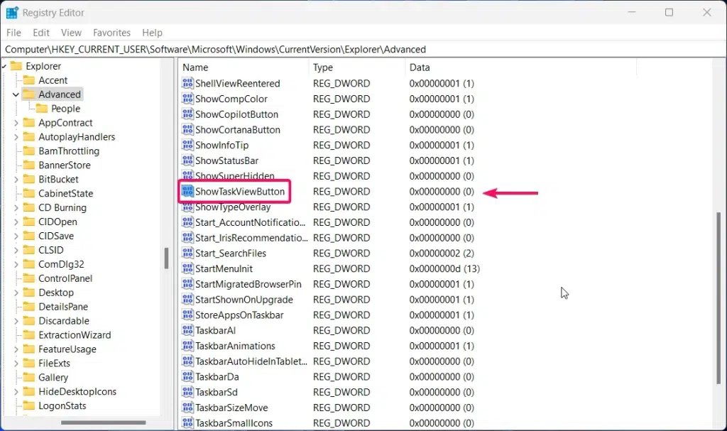 scroll & find ShowTaskViewButton scroll & find ShowTaskViewButton