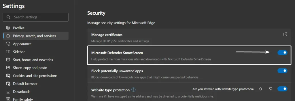 Enable Microsoft Defender SmartScreen in Edge Browser Enable Microsoft Defender SmartScreen in Edge Browser