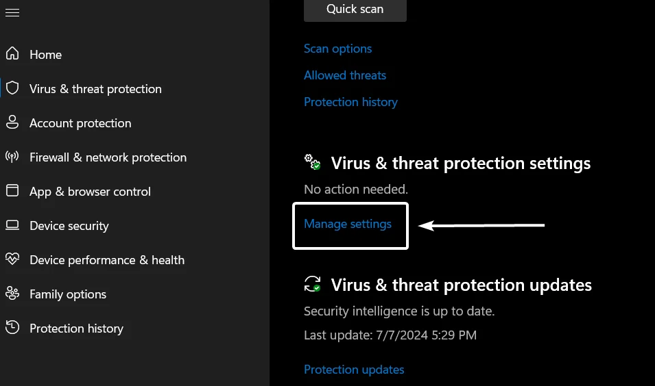 Manage Settings Manage Settings