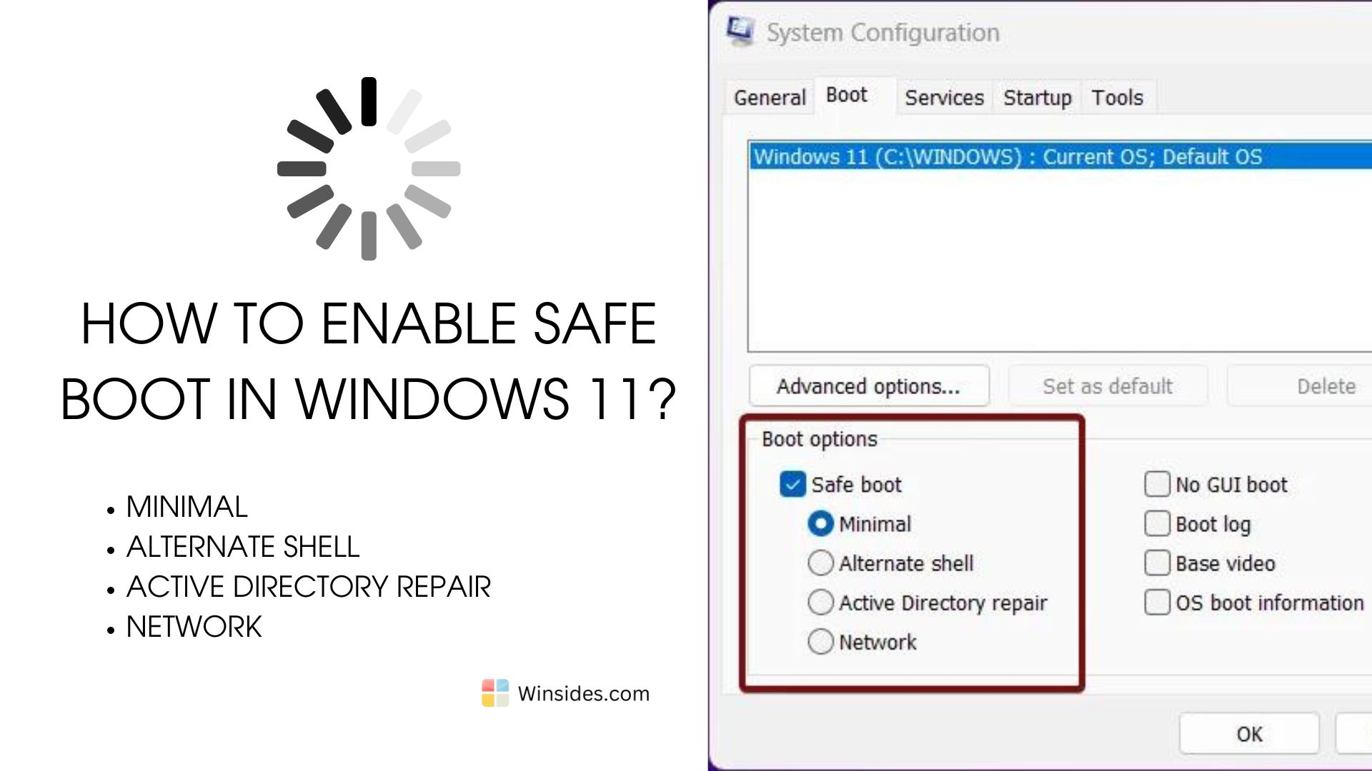 Safe boot in Windows 11