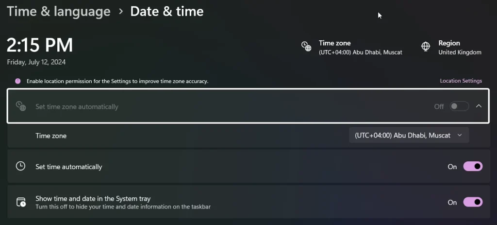 Set Time zone Automatically Greyed out in Windows 11 - Fix 4 Set Time Zone Automatically Greyed out in Windows 11