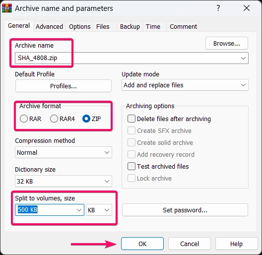 Splitting Files based on Size Splitting Files based on Size