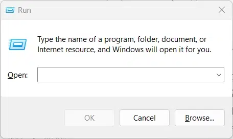 Open Run Windows using Winkey + R Open Run Windows using Winkey + R