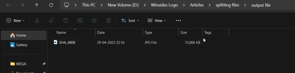 One Merged file has been extracted on Desired Directory. One Merged file has been extracted on Desired Directory.