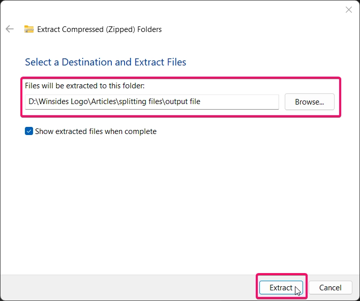 How to Split Files using Winrar in Windows 11? 1