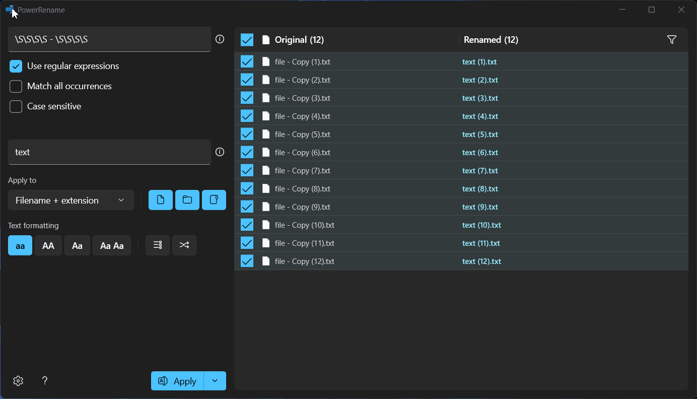 Adding a sequential numbering to the end of the filename using PowerRename Adding a sequential numbering to the end of the filename using PowerRename