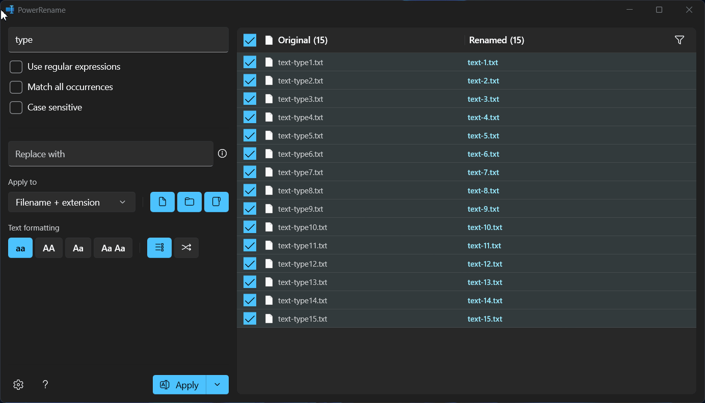 PowerRename Removed a part of Bulk Selected File Names PowerRename Removed a part of Bulk Selected File Names
