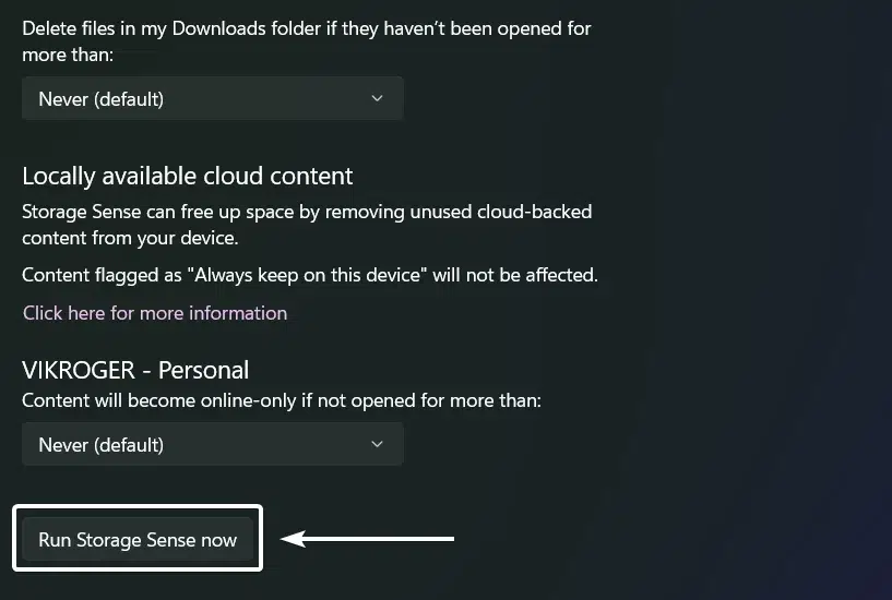 How to Turn on Storage Sense in Windows 11? 7 Run Storage Sense manually
