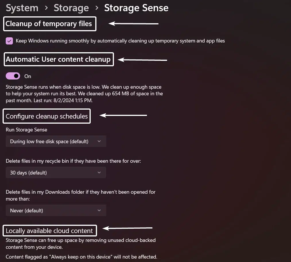 How to Turn on Storage Sense in Windows 11? 5 Storage Sense Features