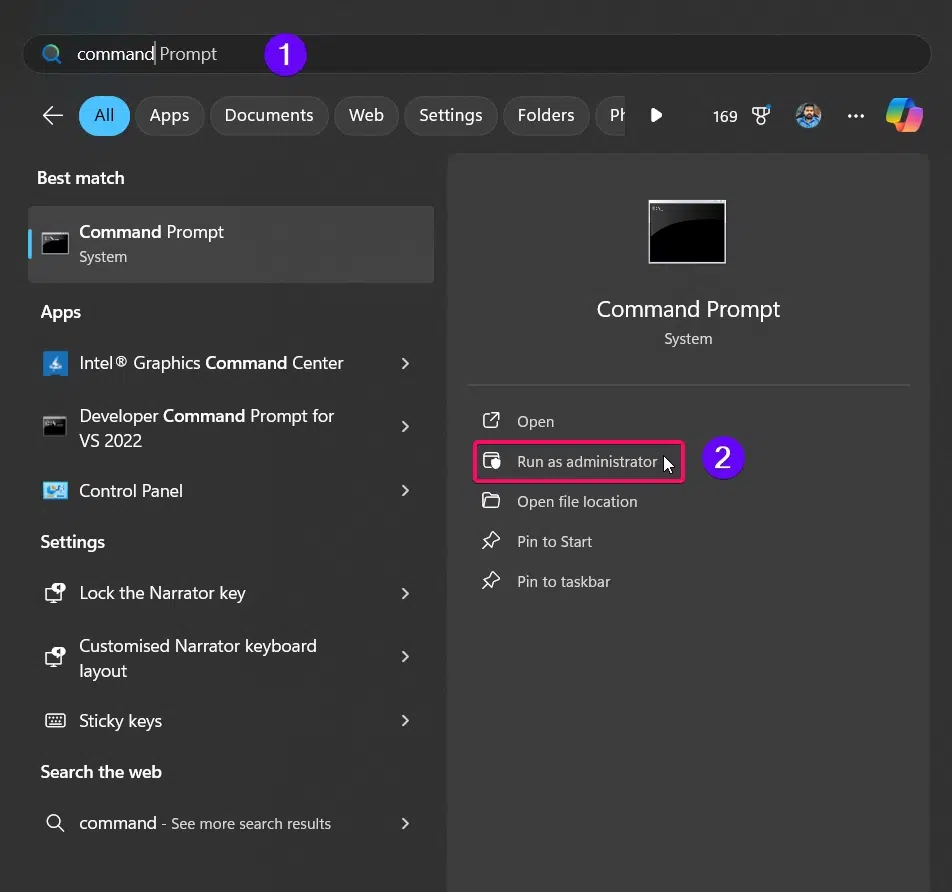 Opening Command Prompt as Administrator Opening Command Prompt as Administrator