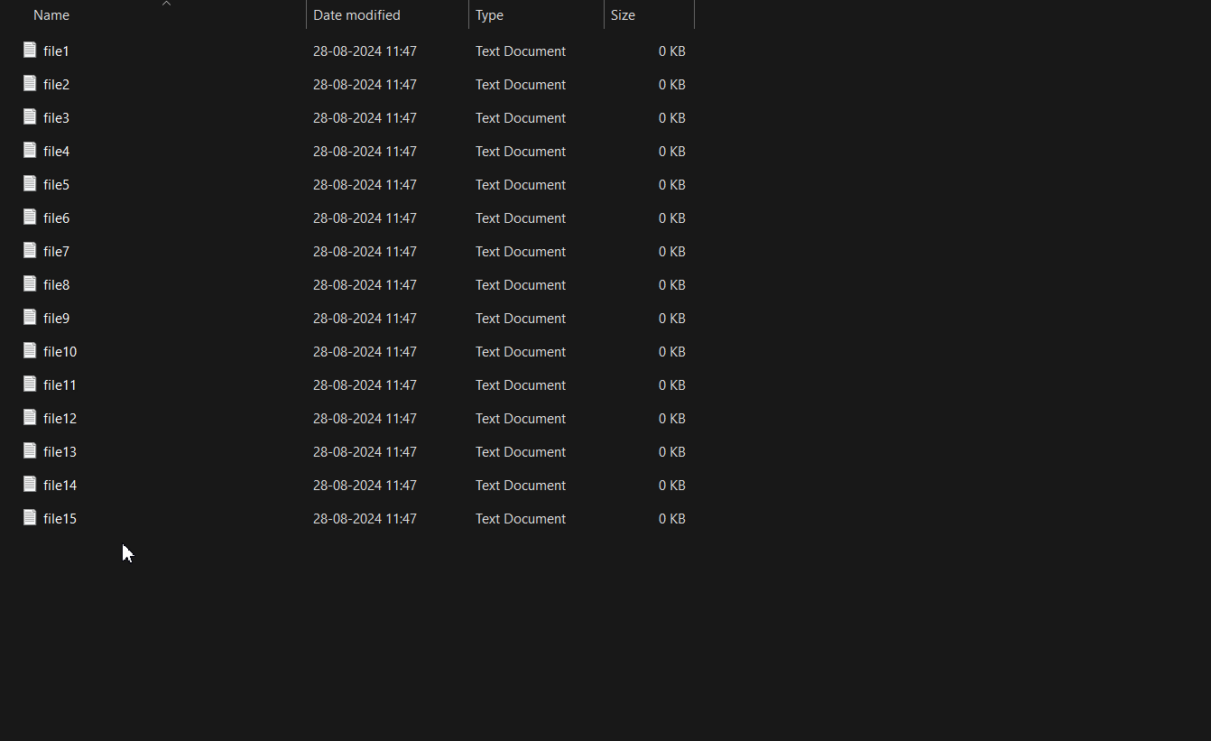 Hold Shift Key and Right Click bulk files Hold Shift Key and Right Click bulk files