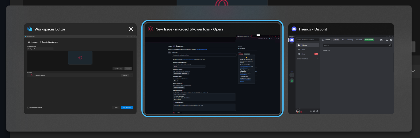 PowerToys v0.84.1 Released with Newly Added Features! 2 Alt Tab showing that Opera GX and Discord were open