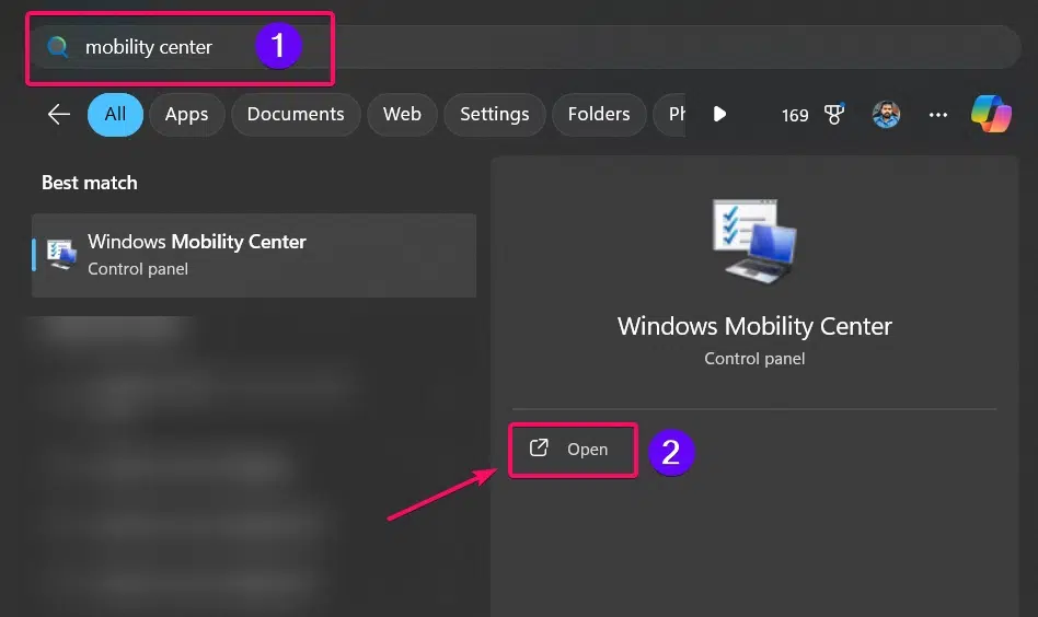 Launching Windows Mobility Center from Start Menu Launching Windows Mobility Center from Start Menu